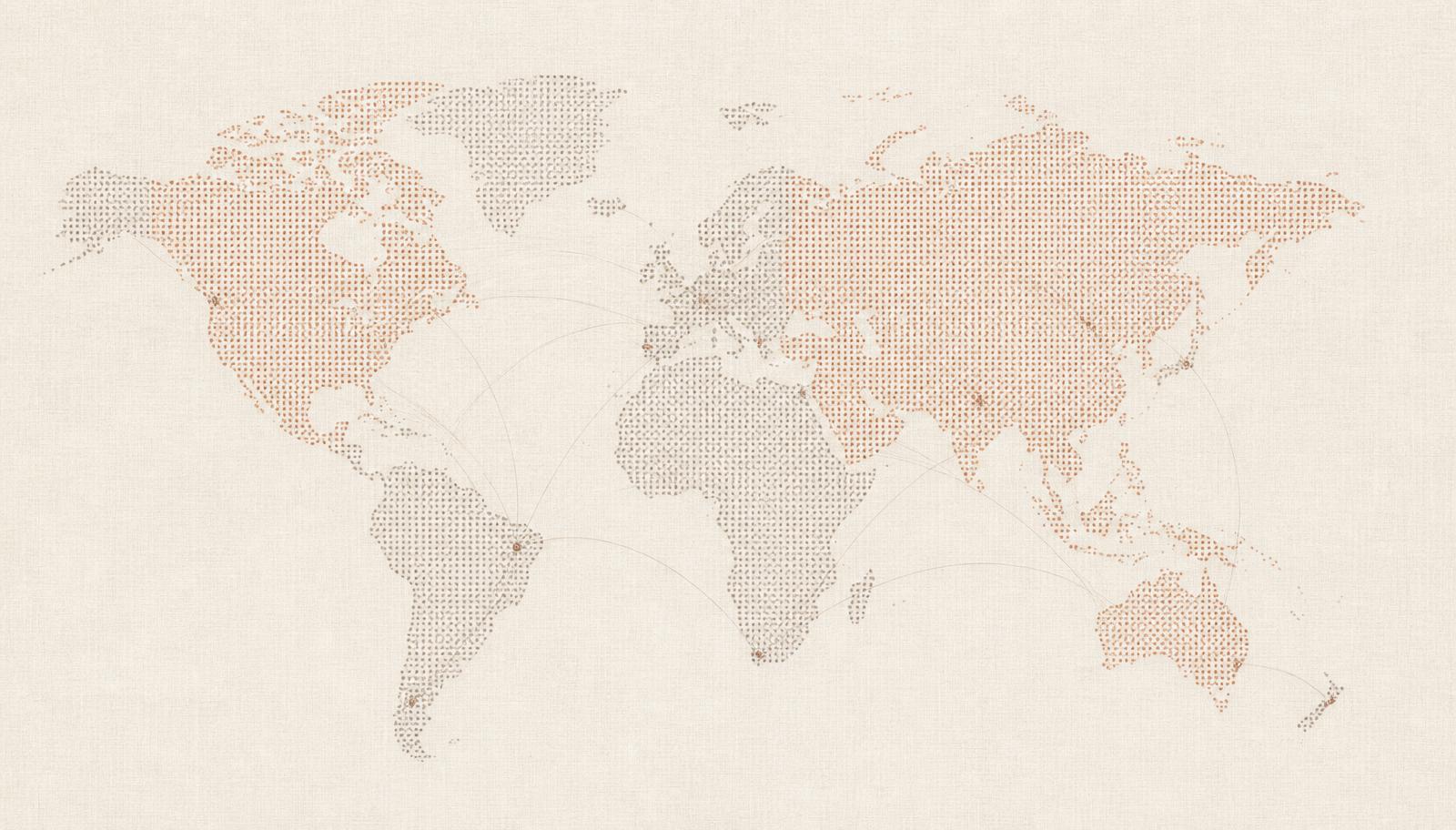 Editorial map of connected creative communities